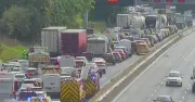 M56 crash near Manchester Airport halts traffic