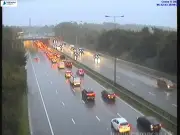 M61 southbound shut after crash causing long delays