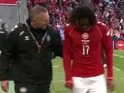 Man United injury blow as Dorgu limps off for Denmark