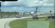 Miami Airport crash: Amazon cargo plane erupts in flames after skidding onto motorway