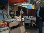 Michael Palin refuses recycled chicken dish in Philippines