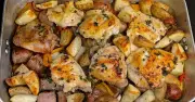 Nigella Lawson's chicken and sausage traybake for easy midweek dinners