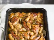 Nigella Lawson's one-pan chicken and sausage traybake ready in 1 hour