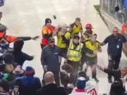 NRL officials pelted with bottles after controversial Knights win