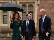 Prince George beams on first day at £63k-a-year Eton with William and Kate