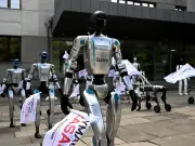 Robot army protests in Warsaw demanding AI regulation