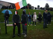 Scots police called in as protesters block Orange Order parade