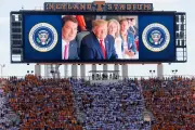 Trump attends Texas-Tennessee game as Air Force One flyover greets fans