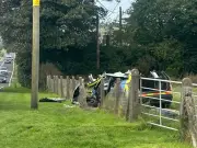Two police officers and driver hospitalised after Dundrod crash