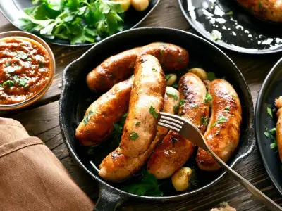 Air fryer sausages: juicier, easier method without oil