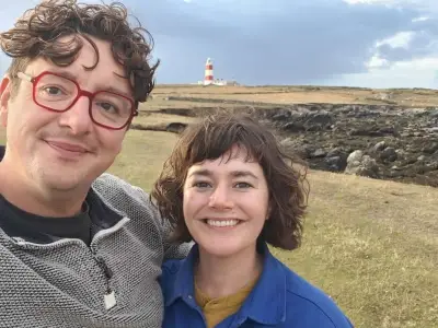 Couple leaves city life to farm on Bardsey Island, doubling population