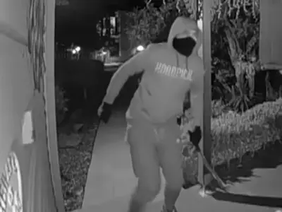 Dad breaks teen burglar's jaw after machete threat at 5.30am