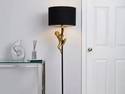 Dunelm's Monkey Floor Lamp Gets 4.8 Stars for Warm Glow