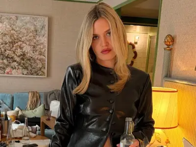 Georgia May Jagger in leather as she awaits Jerry Hall's Traitors fate