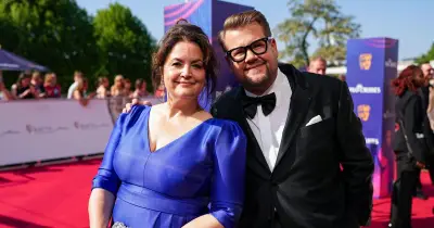 James Corden falls into water in dramatic new scene as Ruth Jones looks on