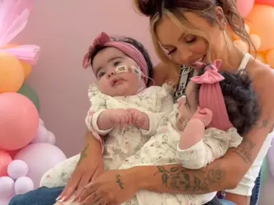 Jesy Nelson's twin daughters back in hospital after SMA diagnosis