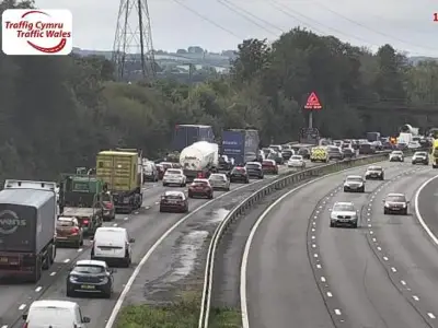 M4 crash near Cardiff brings traffic to standstill - live updates