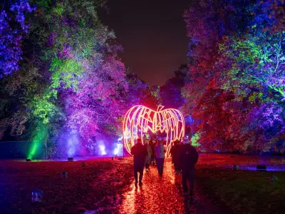 Nightmare Before Christmas light trail arrives at Arley Hall in Cheshire