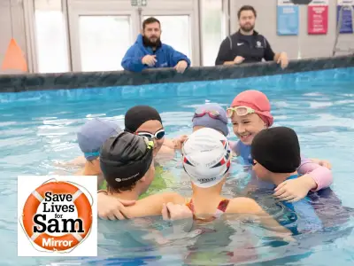 Pop-up pools teach swimming to children in deprived UK schools