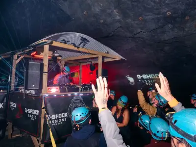 Roni Size plays rave 1,375ft inside Welsh mountain at G-SHOCK event