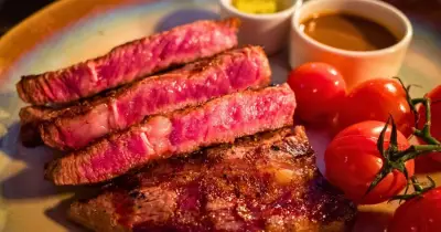 Salt steak for 5 minutes to keep it juicy and tender