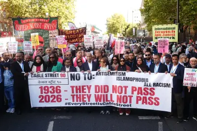 Thousands mark Battle of Cable Street anniversary with anti-far-right march