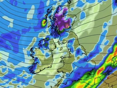 UK snow maps show first wintry showers hitting 11 Scottish counties