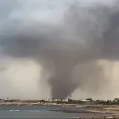 Waterspout tears through Sicily overturning cars and damaging school