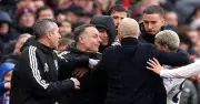 Aston Villa vs Man City ends in chaos as players and staff clash on pitch