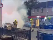 Car 'explodes' on Edinburgh Road as blaze spreads to second vehicle
