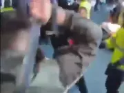 Celtic fan hit Rangers supporter with belt after Old Firm cup tie
