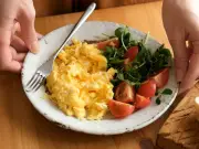 Ditch cream for yoghurt in scrambled eggs for creamy texture