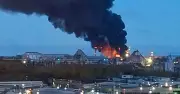 Drone attack sparks huge fire in Putin's home town St Petersburg