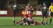 Ebbw Vale star Curtis Gregory shown red card for brutal stamp
