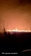 Fire crews battle massive blaze near Scots castle