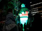 Giant 39ft polar bear unveiled in Manchester for Christmas