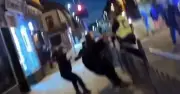 Glasgow police clash with anti-migrant protesters chanting 'send them home'