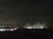 Large fire in Wrexham village as crews urge public to keep away