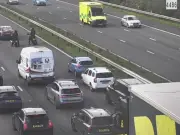 M4 westbound blocked at junction 33 after vehicle fire in Cardiff