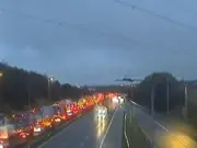 M62 shut after serious crash with three miles of queues