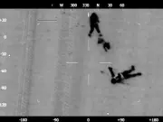 Police dog catches suspect after helicopter chase of cloned car