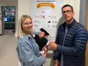 Premature baby girls reunited at home as dad runs 100 miles for Tiny Lives