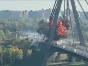 Russian strike hits Kyiv bridge during German Chancellor Merz visit