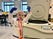 Schoolboy Matthew becomes first child to tour NHS labs in Glasgow