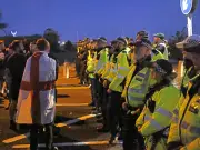 Six arrested as anti-migrant protest clashes with police in Gosport