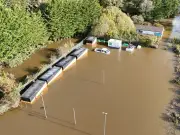 Storm Beleo: River Ely bursts banks causing floods near Cardiff