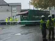Three children injured as school bus crashes into railway bridge in Newport