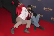 Trans rights protesters rush Cursed Child red carpet in London