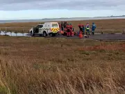 Two rescued after vehicle stranded on Holy Island causeway
