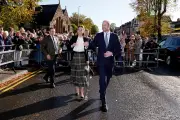 William and Kate tour new Belfast community centre despite rain